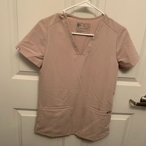 Figs Tan Scrub Top